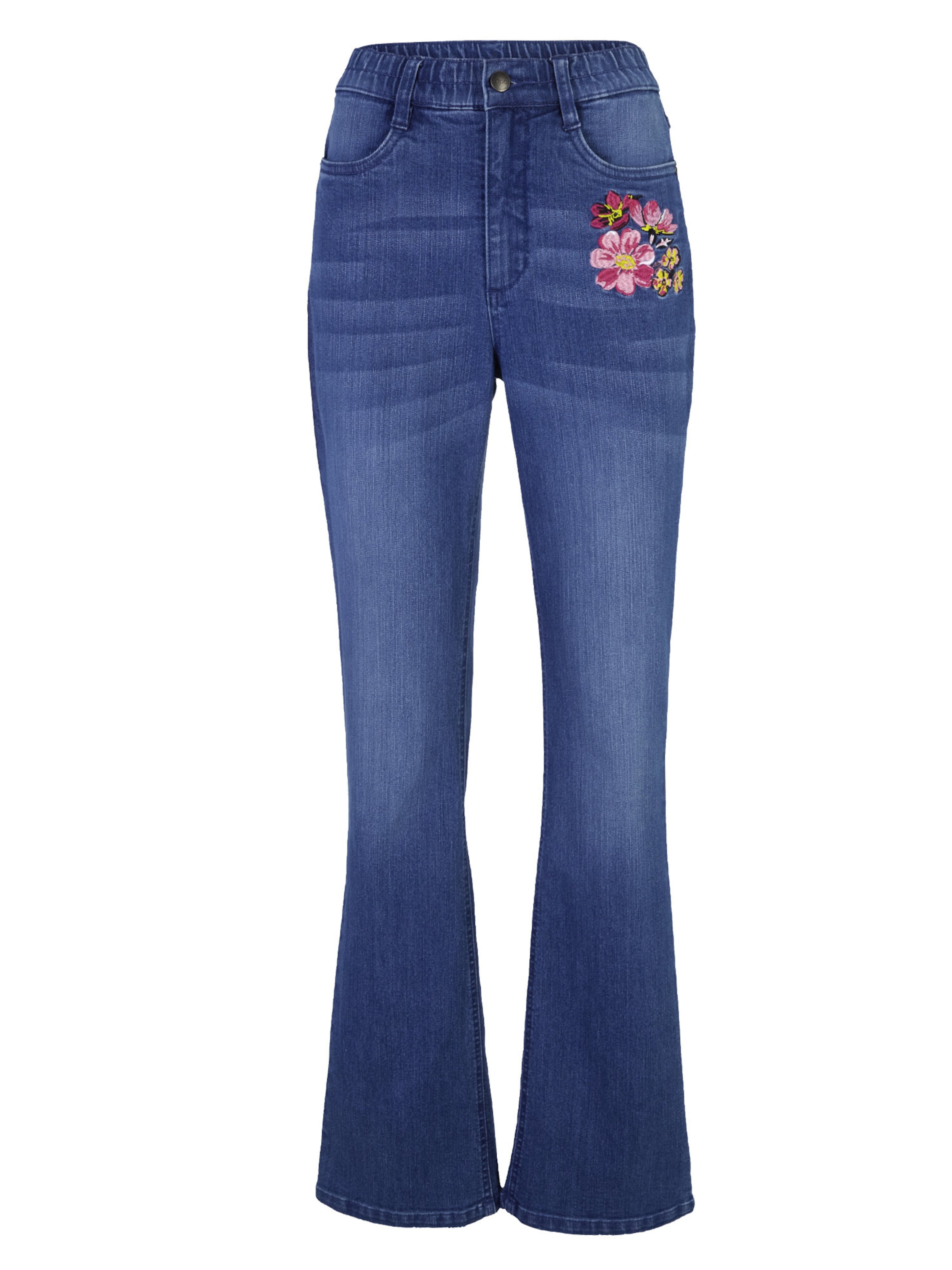 bonprix Slimfit Jeans in Blauw: voorkant