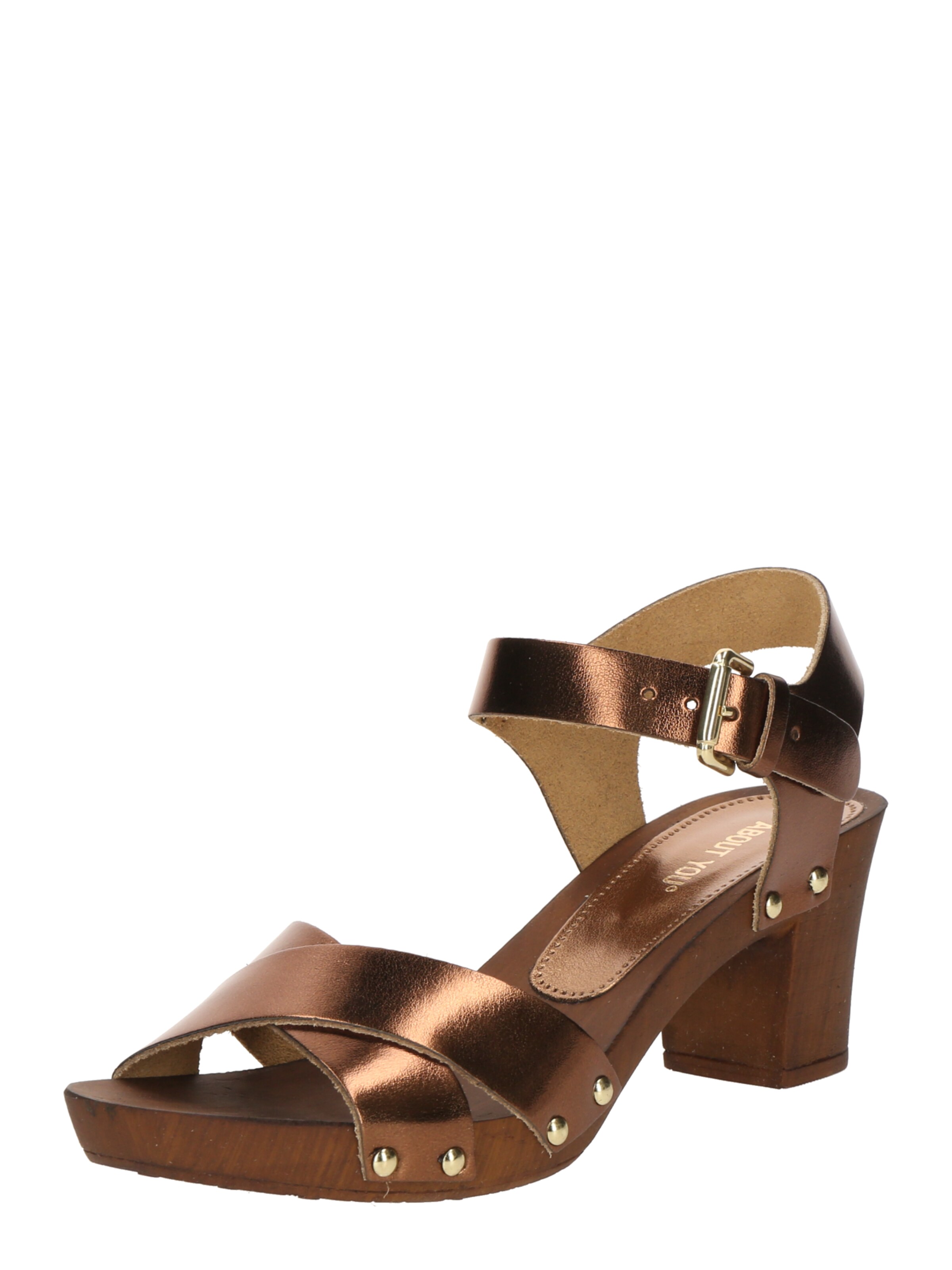 ABOUT YOU Sandals 'Anna' in Bronze: front
