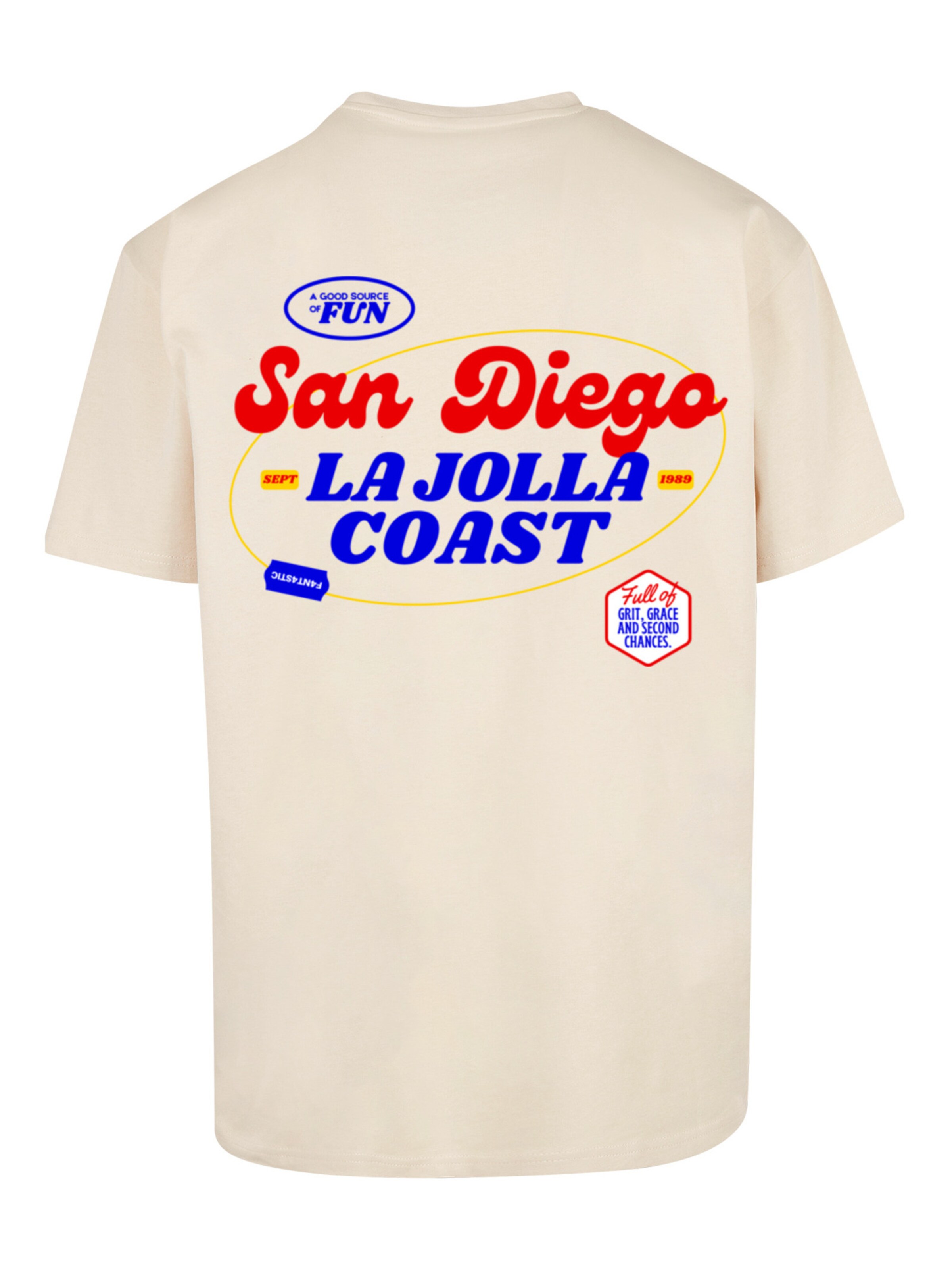 T-Shirt 'San Diego' F4NT4STIC en beige