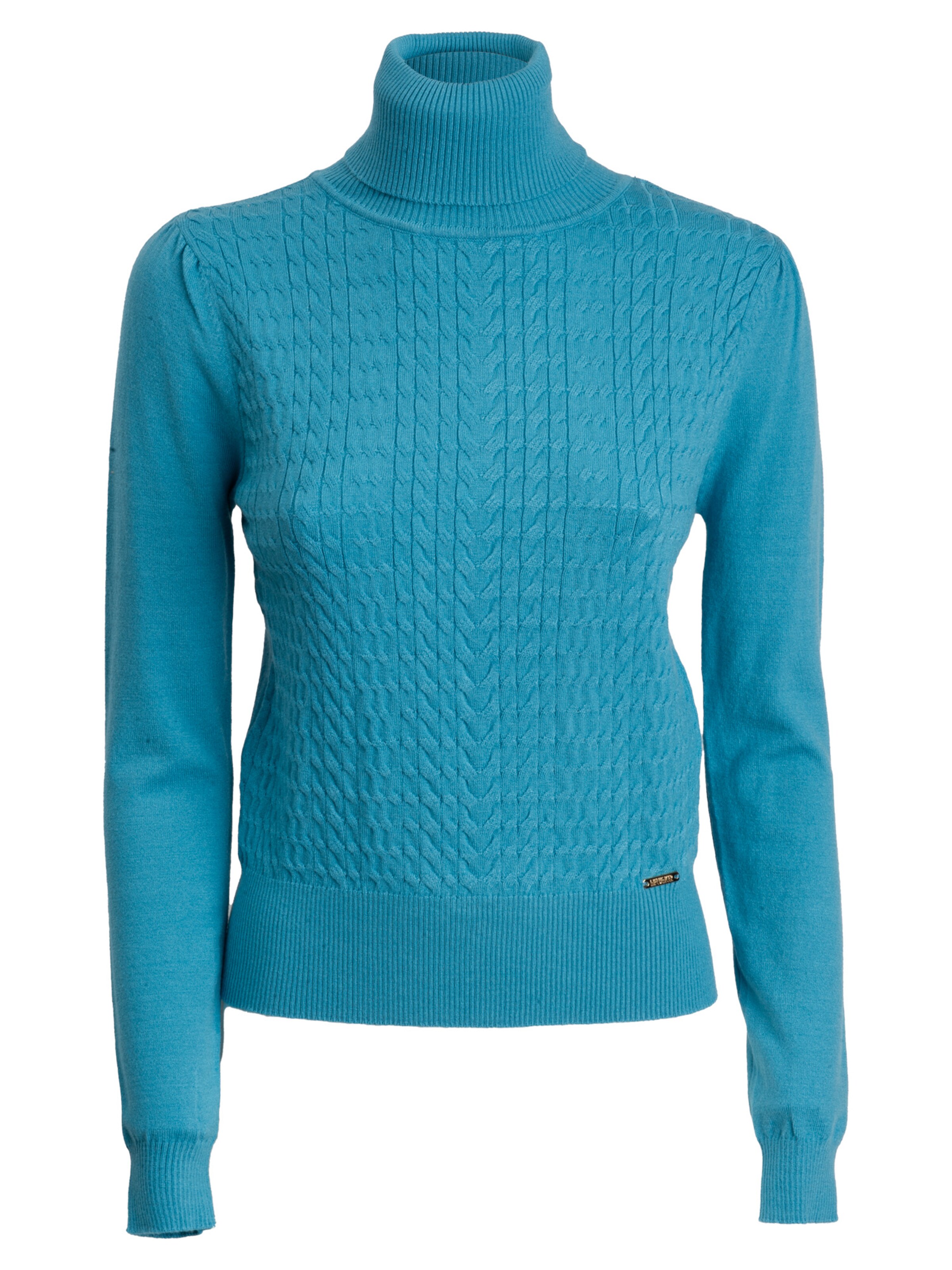 Influencer Pullover in Blau: Vorderseite