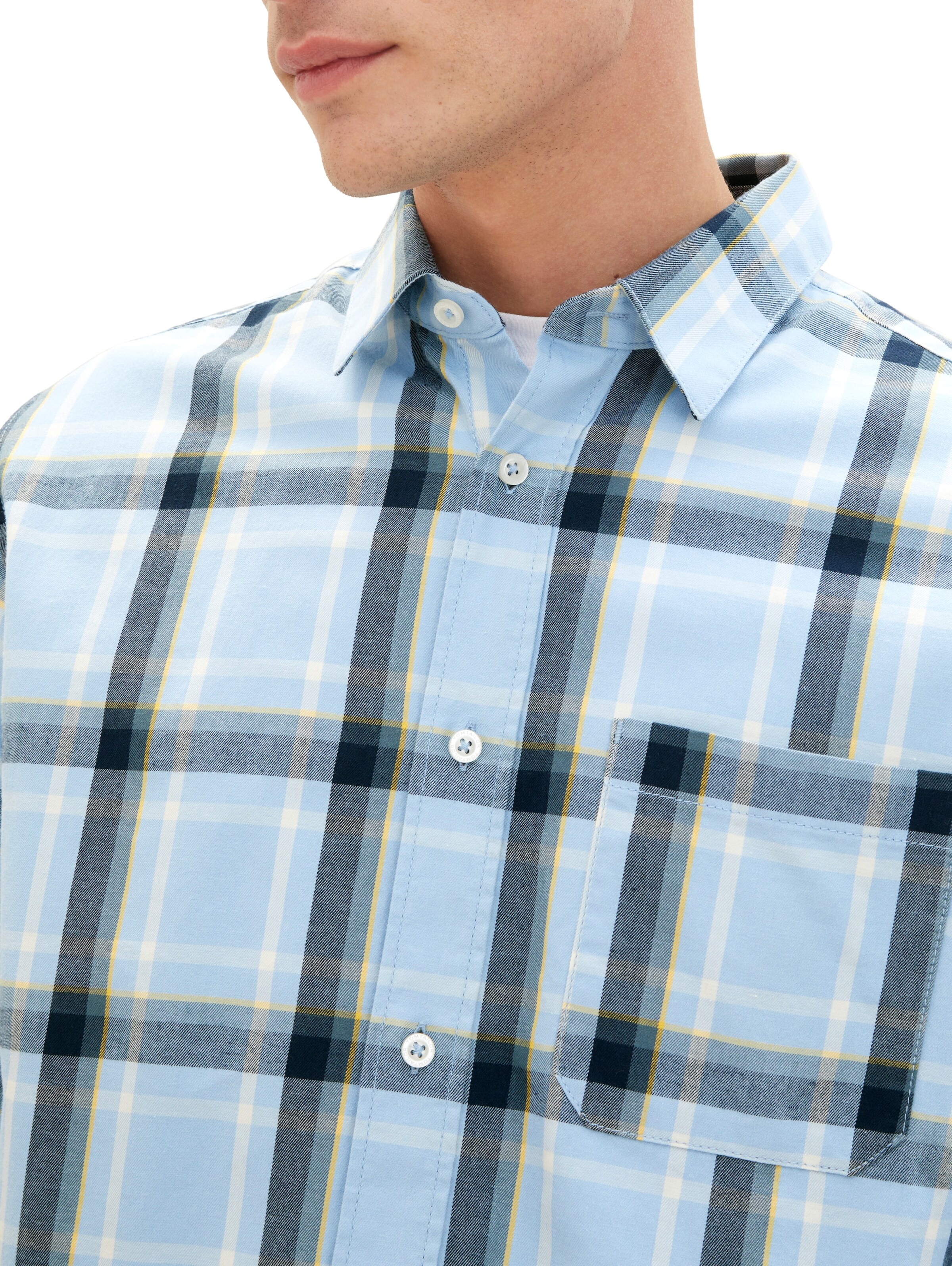 TOM TAILOR Regular fit Button Up Shirt in Blue