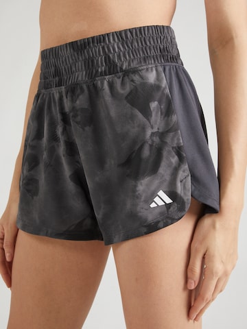 ADIDAS PERFORMANCE Regular Workout Pants 'PACER FLOWER' in Grey