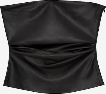 Pull&BearTop - crna boja: prednji dio