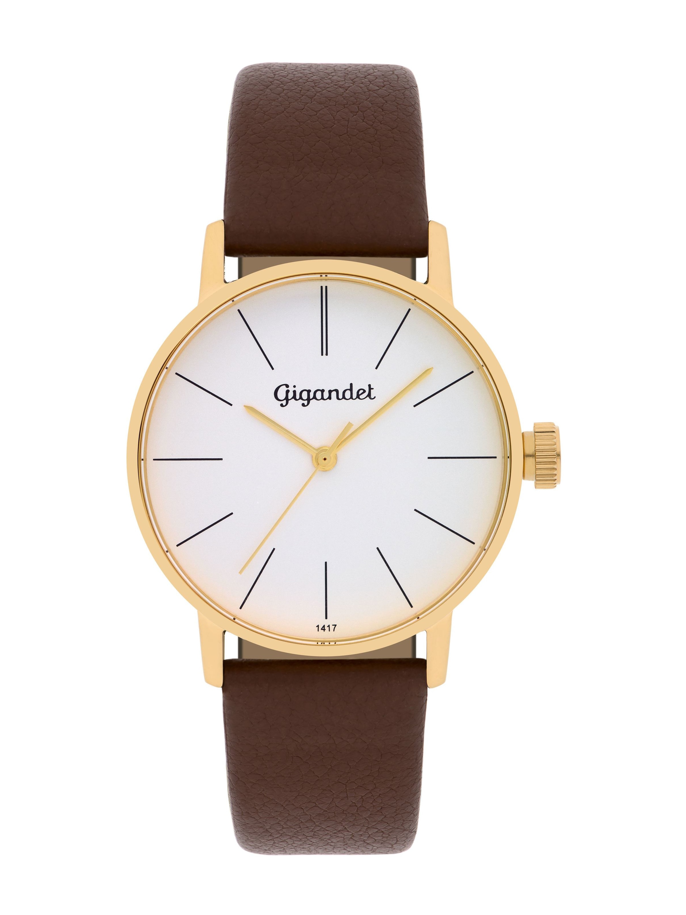 Gigandet Analog Watch 'MINIMALISM' in Brown: front