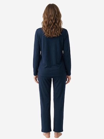 JOOP! Pyjama 'Cosy' in Blauw