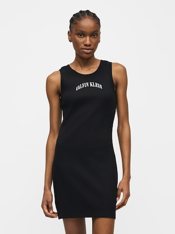 Regular Pantalon folklorique Calvin Klein Jeans en noir : devant