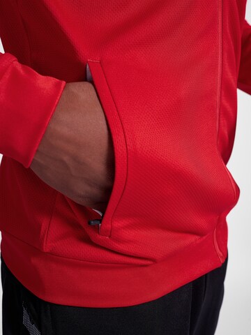 Hummel Athletic Zip-Up Hoodie 'Authentic' in Red