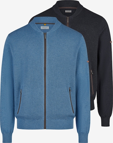 redmond Strickjacke 'Basic' in Blau: Vorderseite