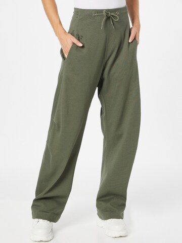 Wide Leg Pantalon 'Snow' G-Star RAW en vert : devant