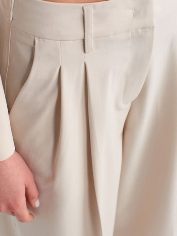 Dilvin Wide leg Broek in Beige