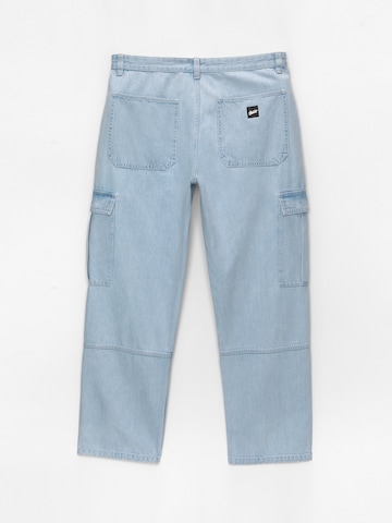 Pull&Bear Loosefit Cargojeans in Blauw