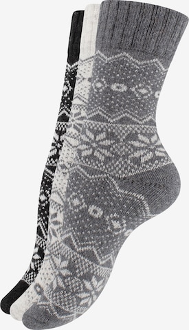 Chaussettes 'Hygge' Vincent Creation en gris : devant