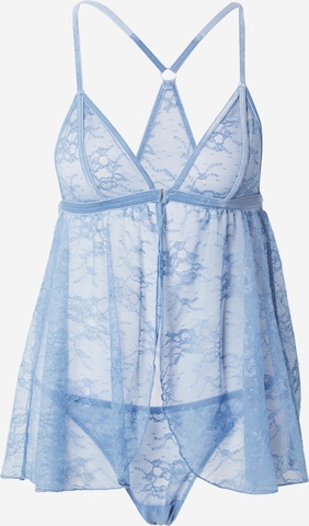 Hunkemöller - Camisa de noite 'Molly' em azul: frente