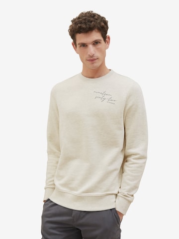 TOM TAILOR Sweatshirt in Beige