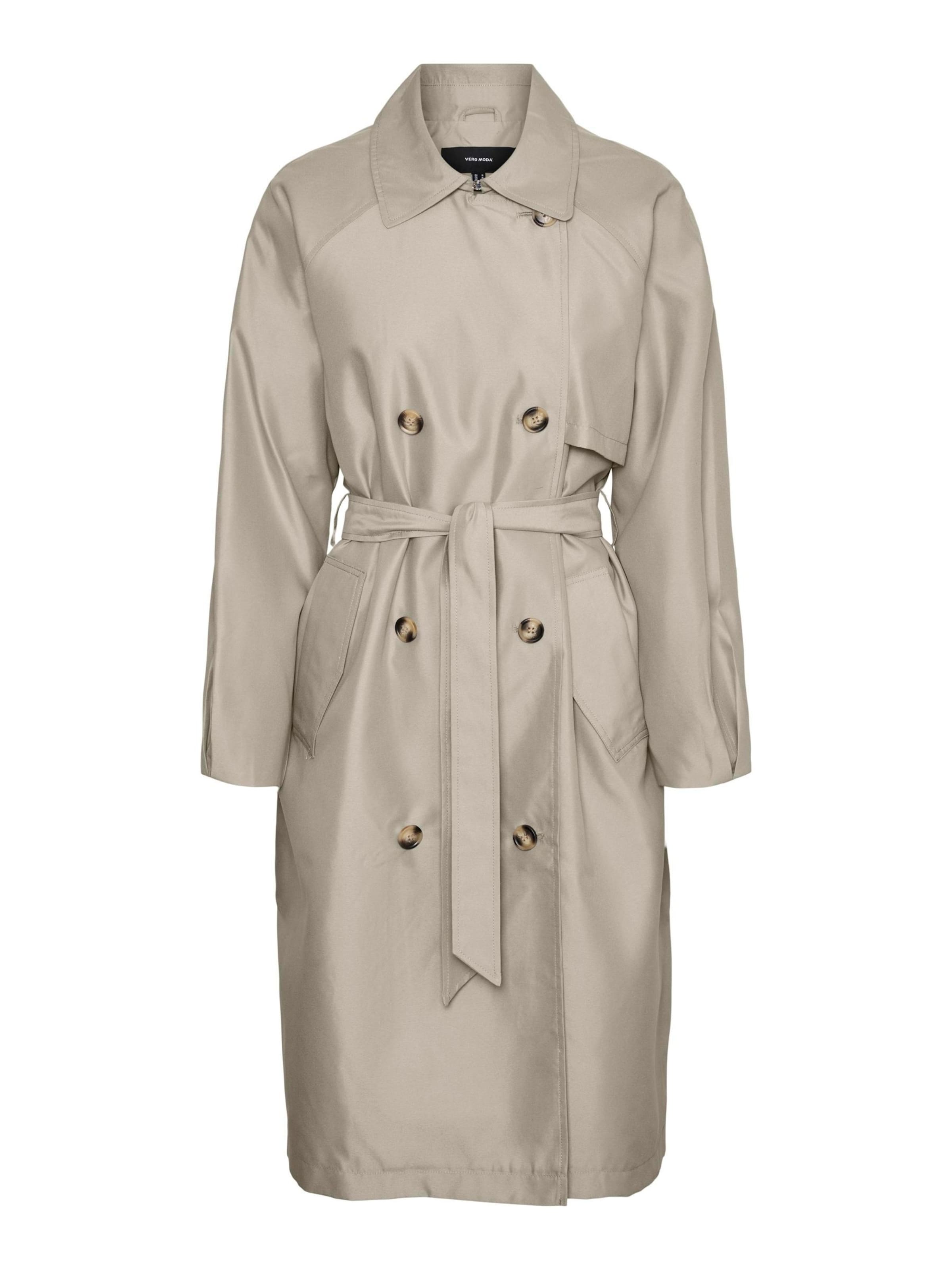 VERO MODA Manteau mi-saison 'VMDoreensoffy' en greige, Vue avec produit