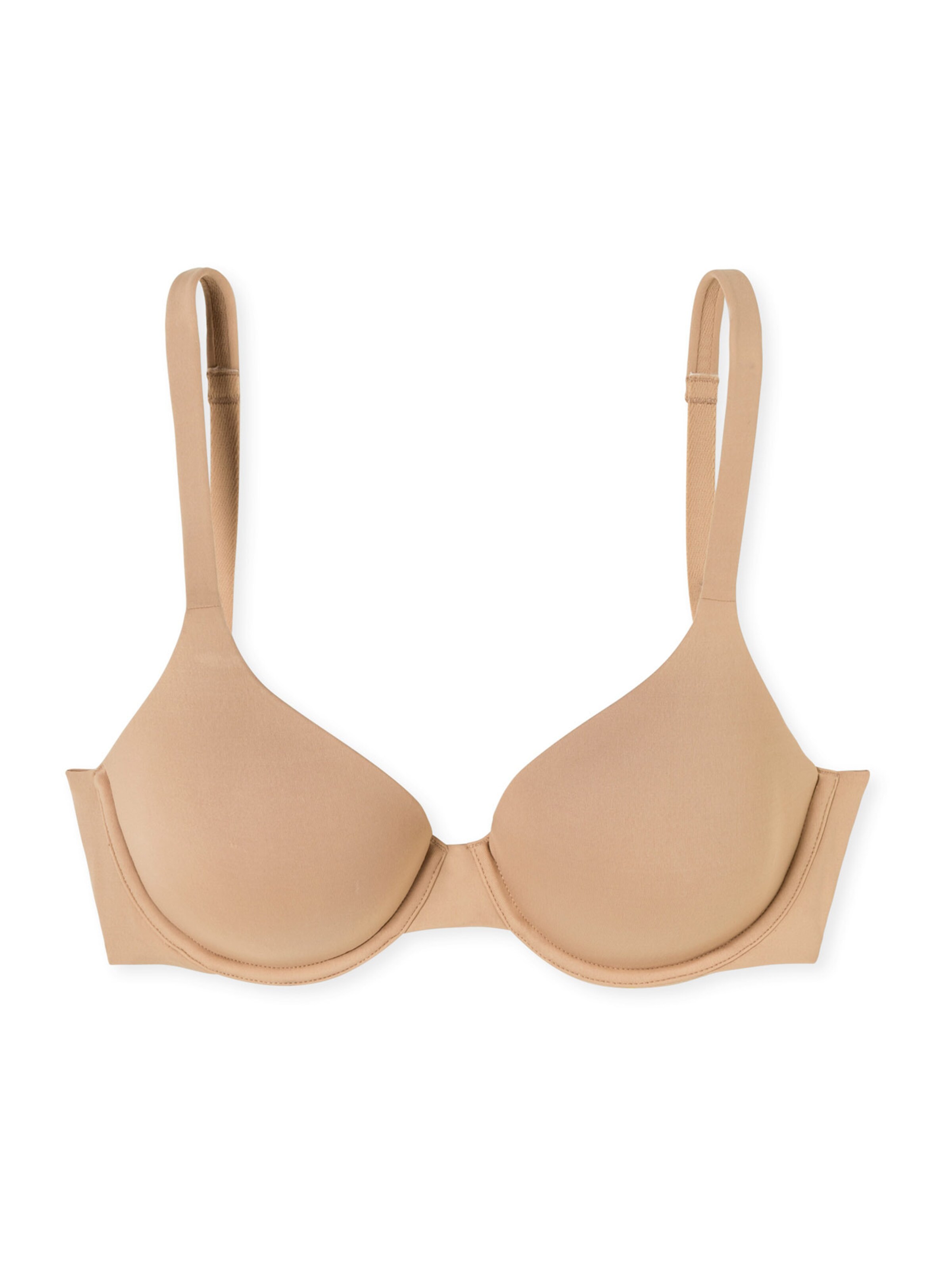SCHIESSER Triangel BH ' BH mit Schale - Unique Micro ' in Beige: voorkant