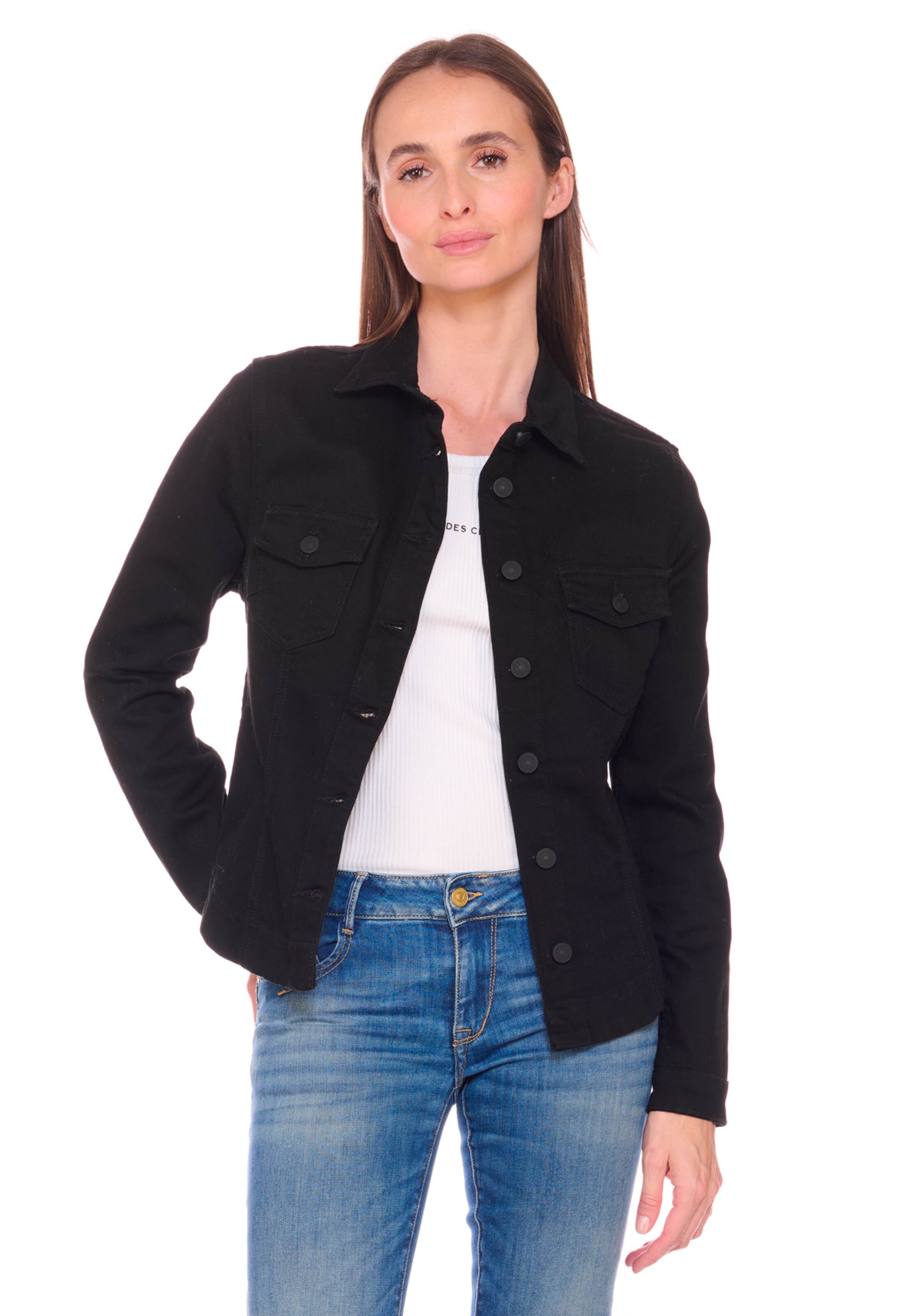 Le Temps Des Cerises Between-season jacket 'Liliy' in Black: front