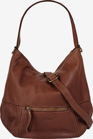 Sac bandoulière forty° en marron : devant