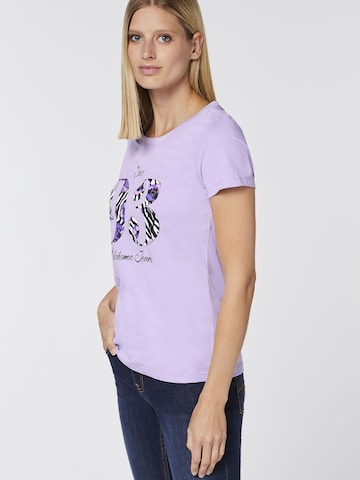 Oklahoma Jeans Shirt ' mit gemustertem Motiv ' in Purple