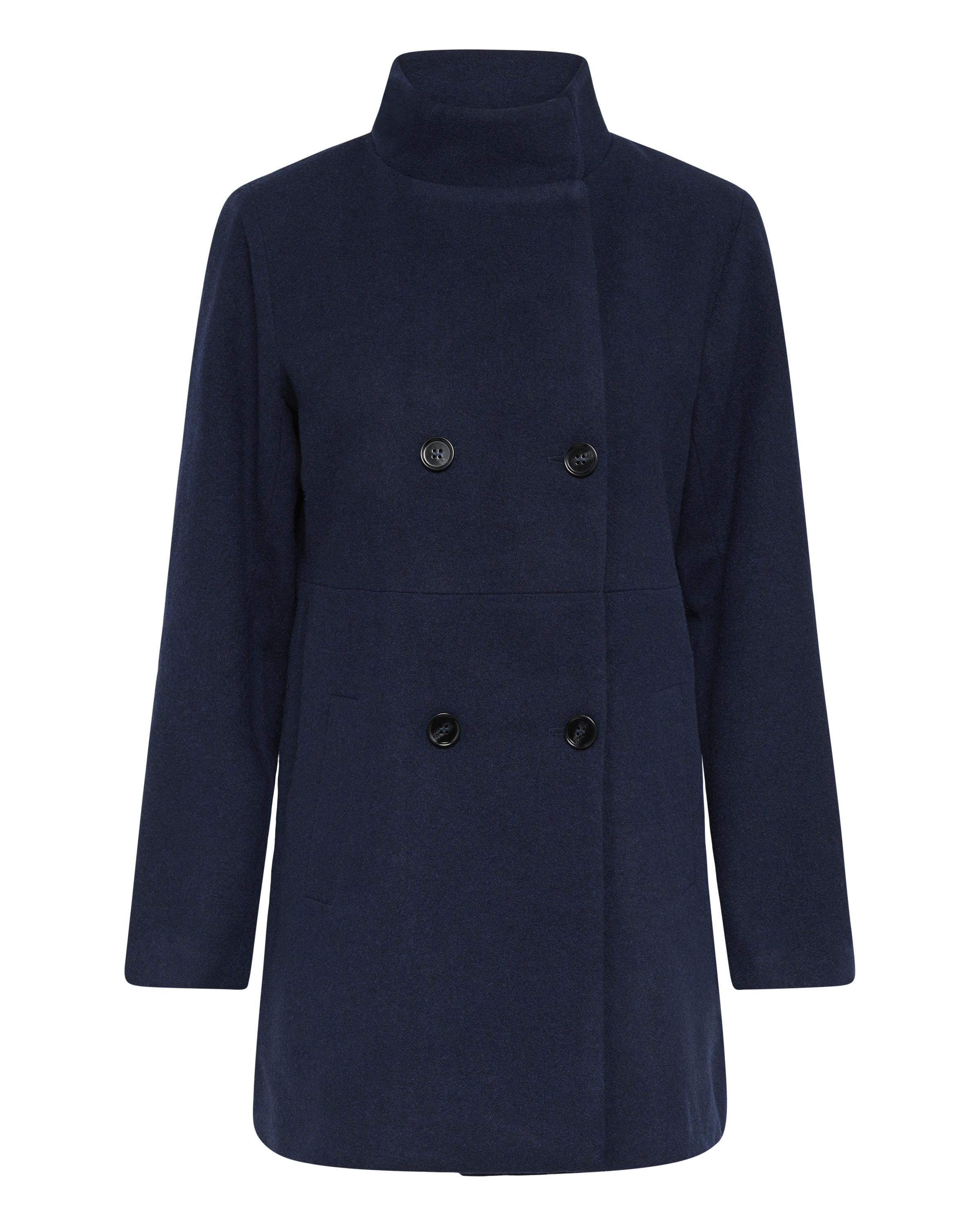 Kaffe Between-seasons coat 'Fanny' in Blue: front