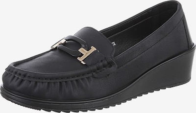 Ital-Design Mokassin in schwarz, Produktansicht