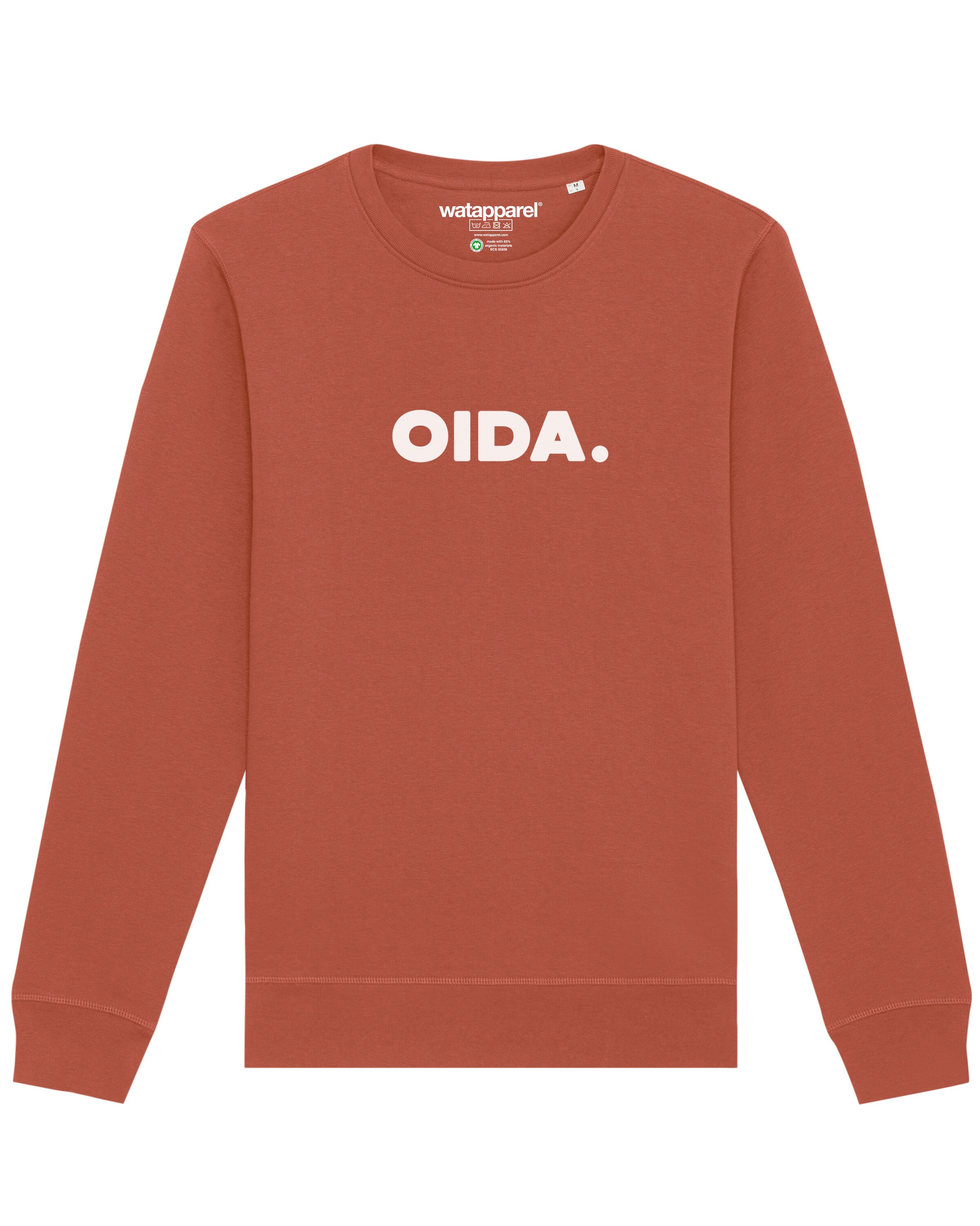 Sweat-shirt ' Oida ' Watapparel en marron : devant