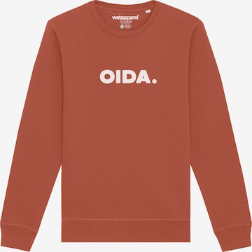 Felpa ' Oida ' di Watapparel in marrone: frontale