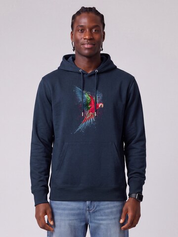 Felpa 'Papagei' di Watapparel in blu: frontale