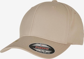 Casquette Flexfit en beige : devant