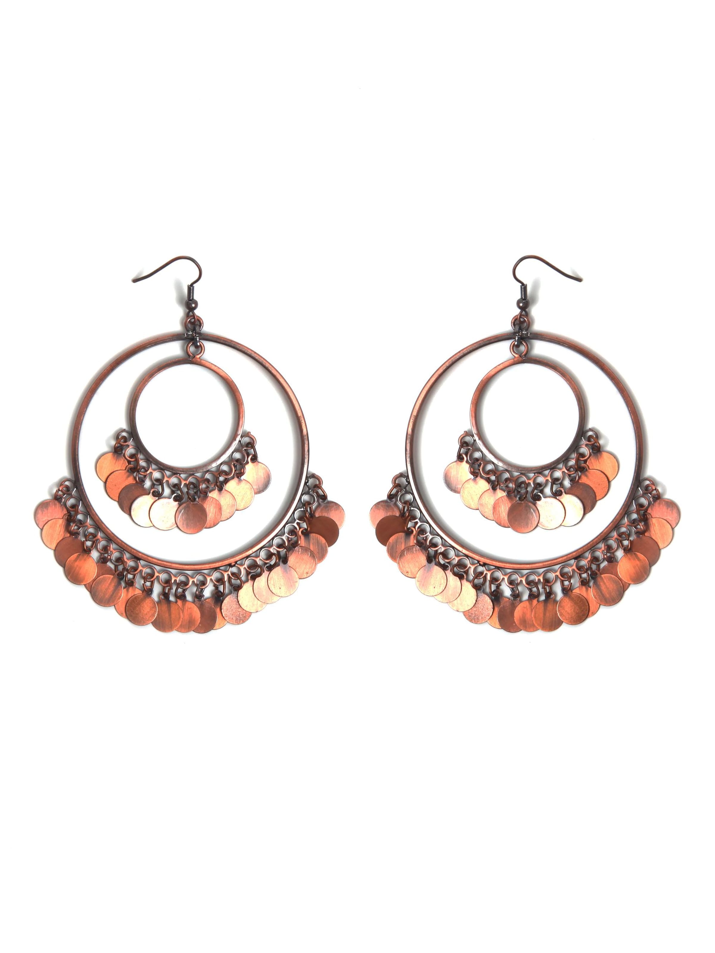COLLEZIONE ALESSANDRO Earrings 'Faiza' in Brown: front