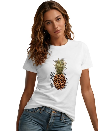 GORHEY Shirt 'Women's Regular fit Summer Short-Sleeve T-Shirt with Fruit Print'‌‌‌‌‌‌ in weiß, Produktansicht