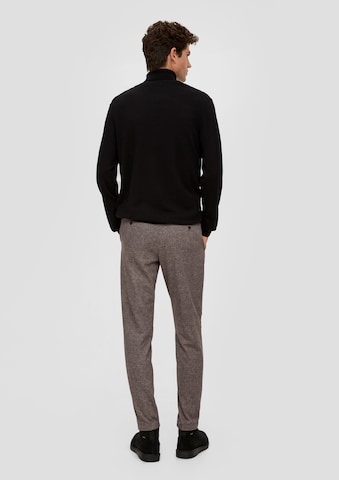 s.Oliver Slim fit Trousers with creases in Brown