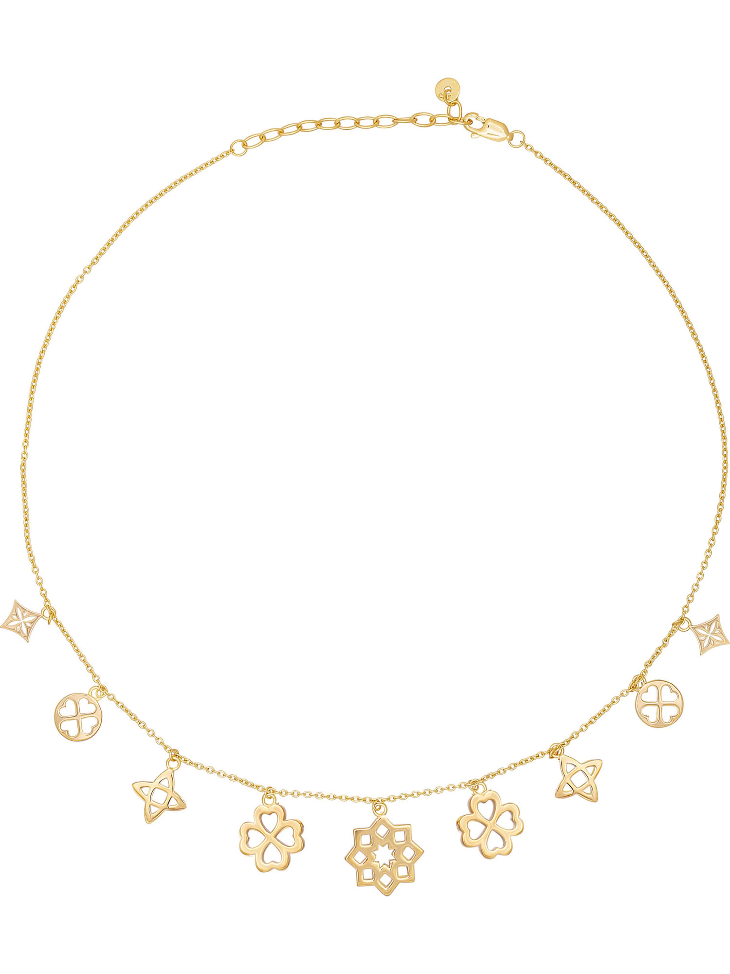 Chaîne caï en or : devant