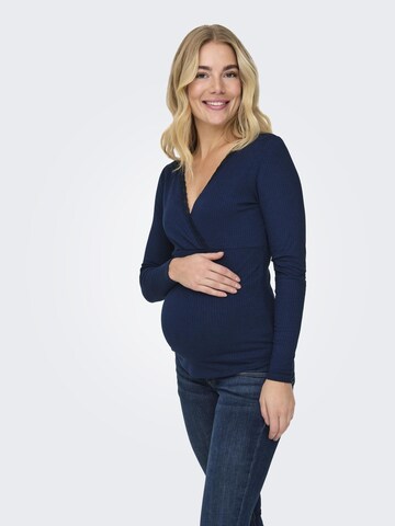 Only Maternity - Camiseta 'OLMIpass' en azul: frente