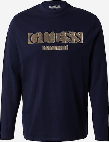GUESS Тениска в синьо: отпред
