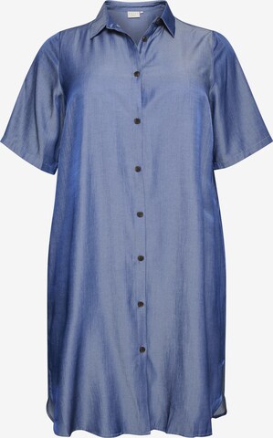 KAFFE CURVE - Vestido camisero 'Nora' en azul: frente