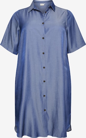 Robe-chemise 'Nora' KAFFE CURVE en bleu : devant