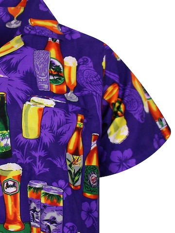 King Kameha T-shirt 'Beerbottle' i lila