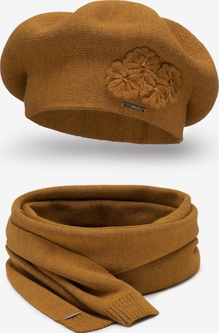 Vivisence Beanie '7006 Set' in Yellow: front