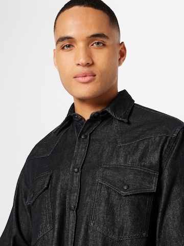 BOSS - Ajuste confortable Camisa 'Lebop' en negro