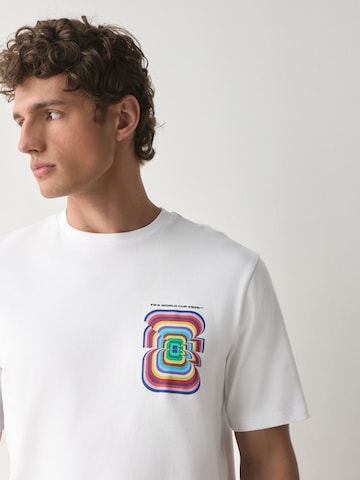 Tricou 'Football World Cup' de la Next pe alb