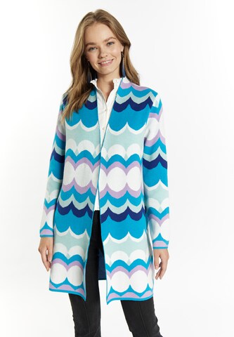 IZIA Knit Cardigan in Blue: front