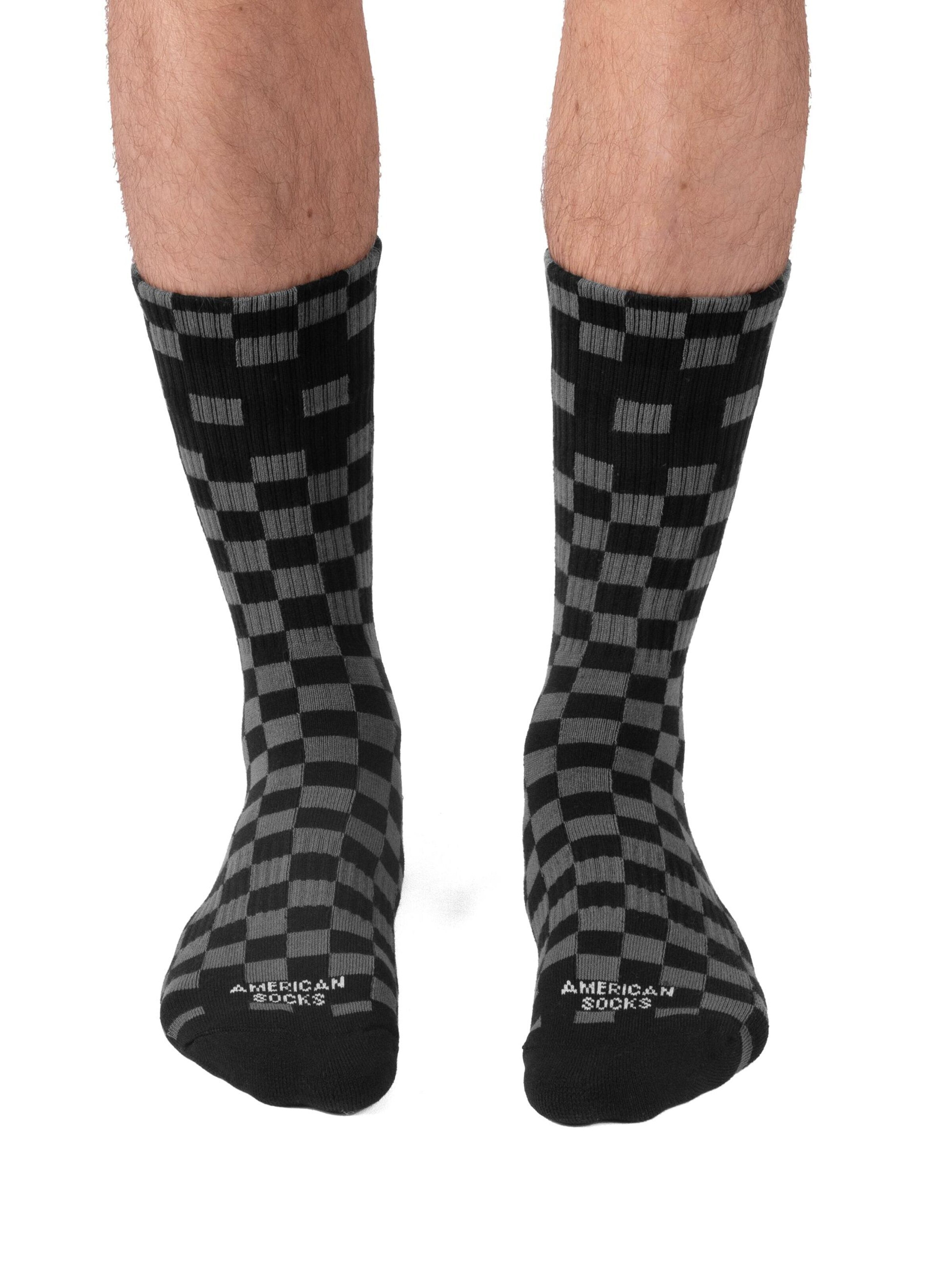 American Socks Socks 'Checkerboard' in Black: front