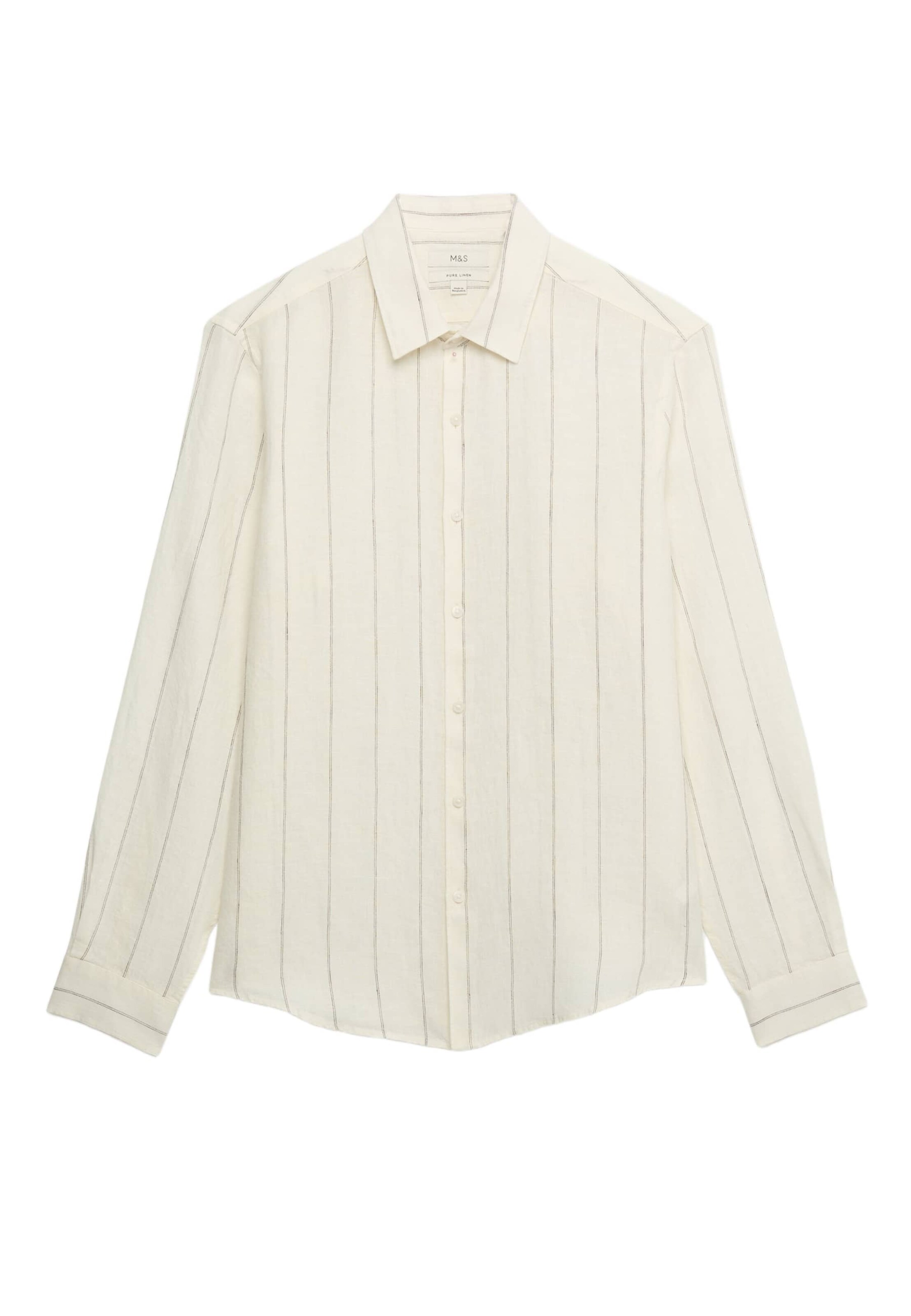 Marks & Spencer Overhemd in 4XL in de kleur Lichtbeige / Donkergrijs, Productweergave