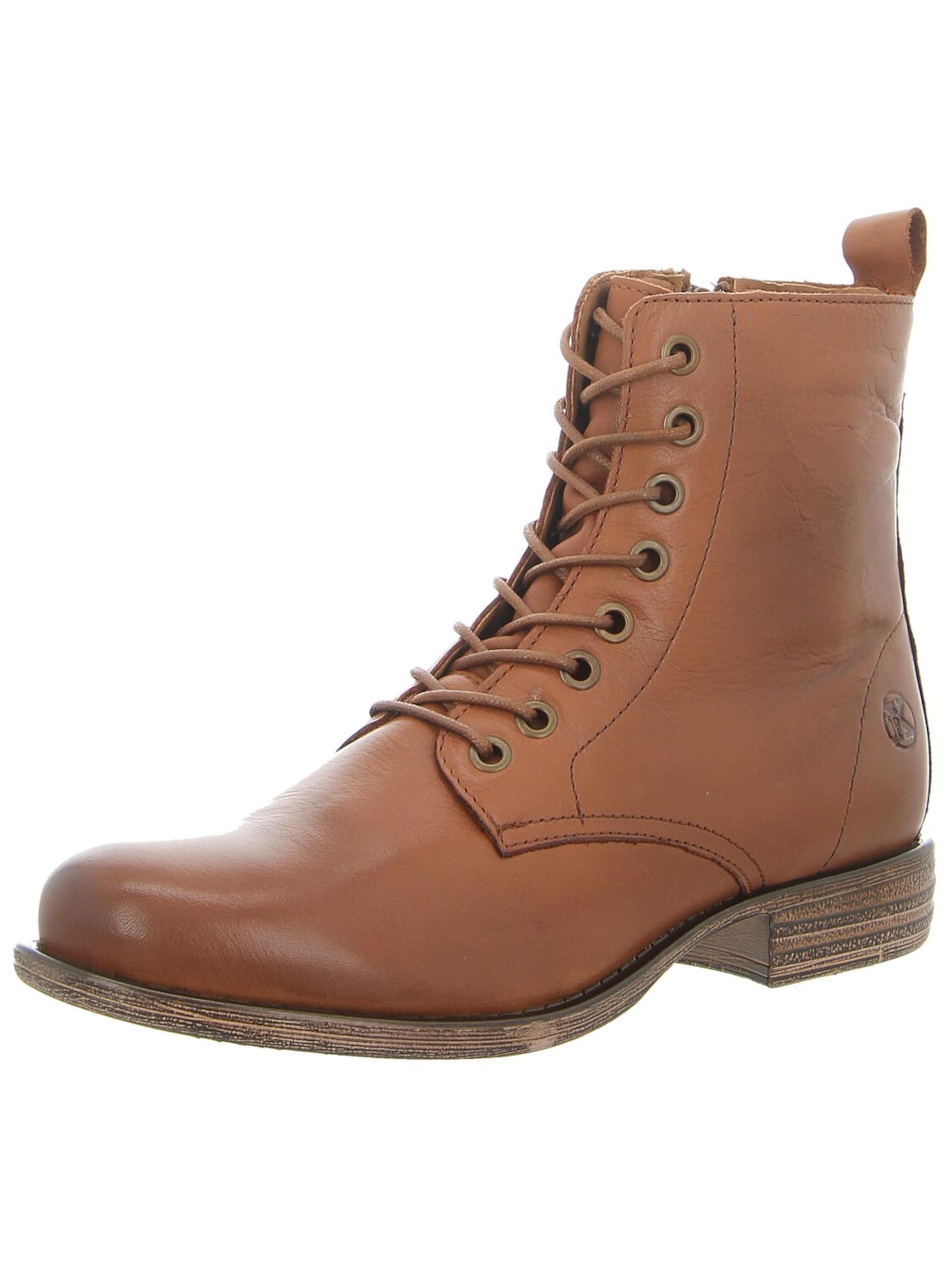 Post Xchange Lace-Up Boots 'Damen Stiefelette JESSY 982 3300 Echt Leder in braun' in Brown: front
