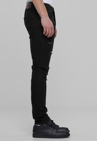 2Y Premium Skinny Jeans in Schwarz