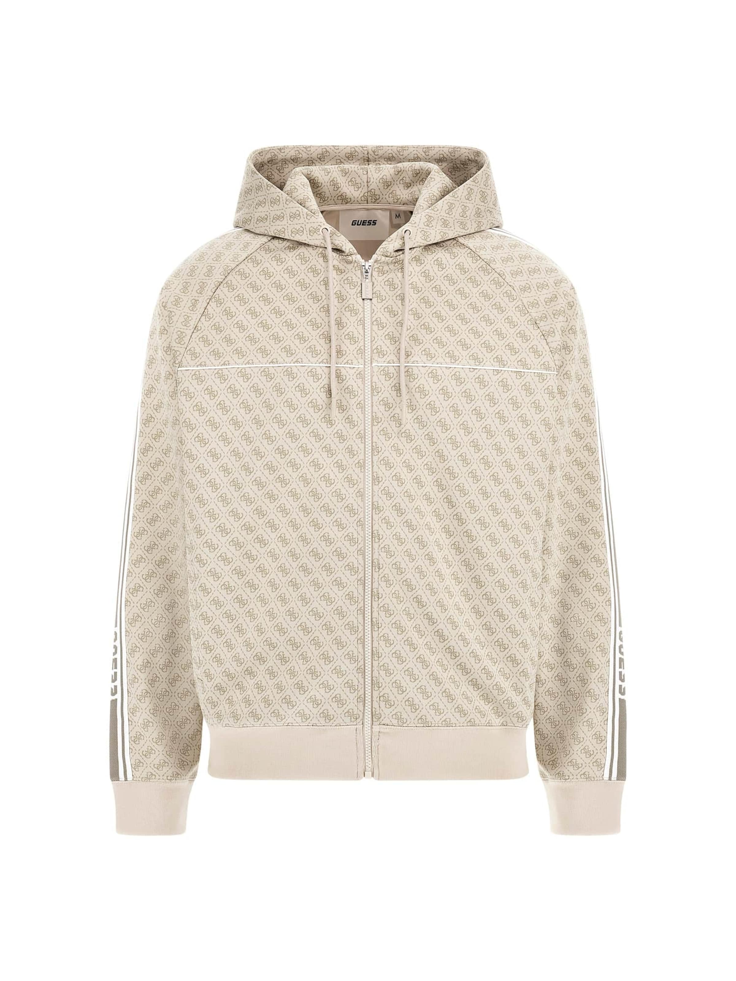 GUESS Zip-Up Hoodie in Brown / Light brown, Item view