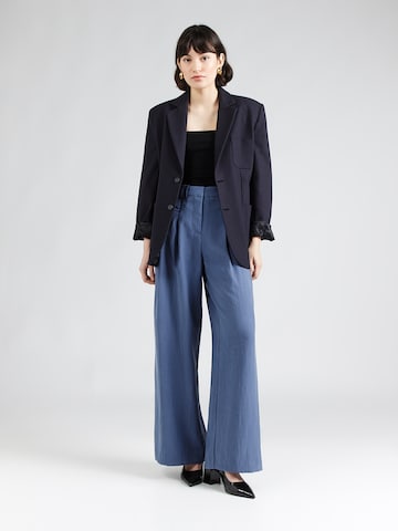 MSCH COPENHAGEN Широкий Брюки со складками 'Frode' в Синий