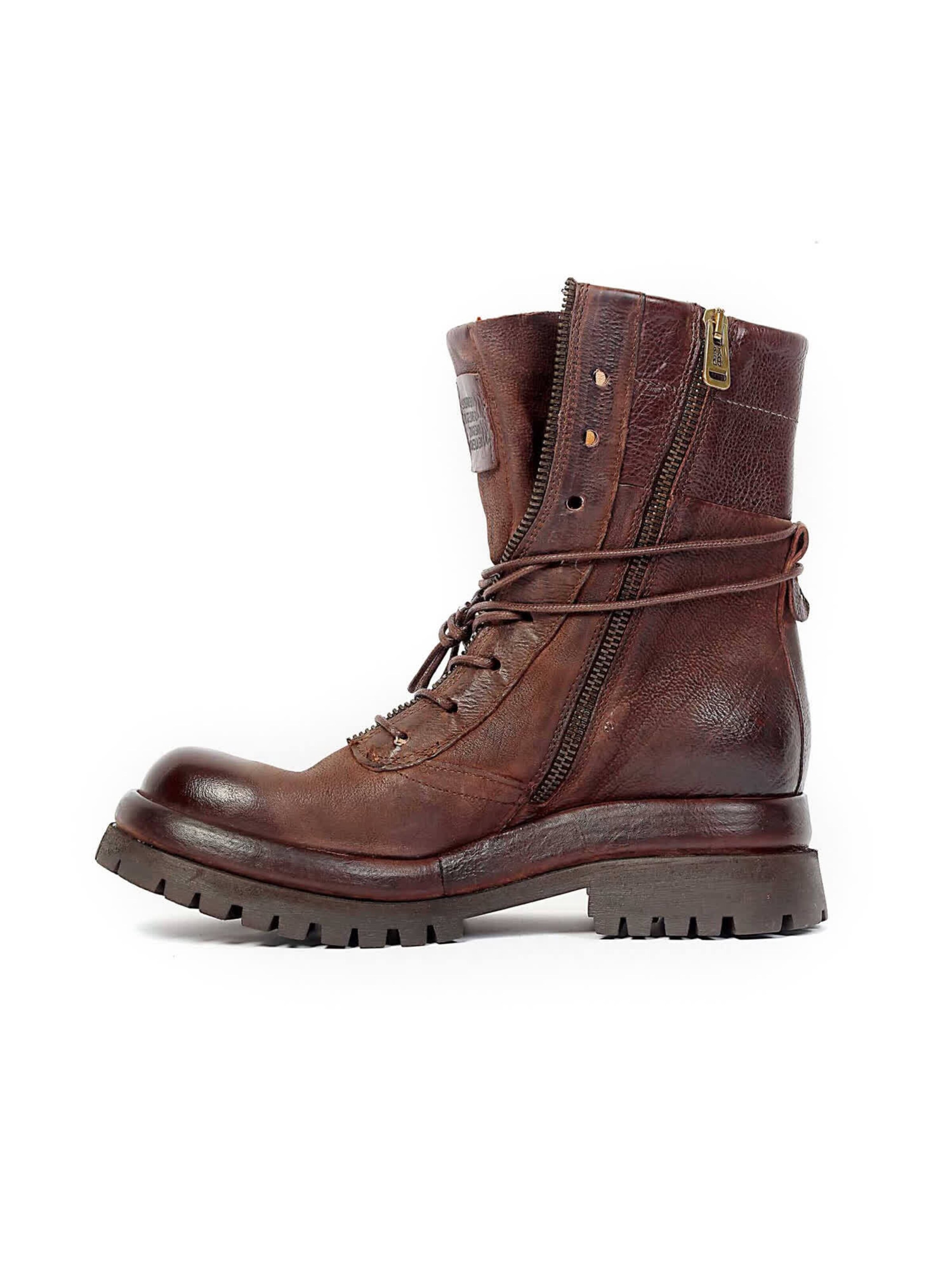 Bottes à lacets 'Delphi' A.S.98 en marron : sur le côté