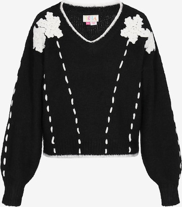 IZIAŠiroki pulover - crna boja: prednji dio